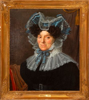 Jean Baptiste Louis Germain (1782-1842) Fran&ccedil;oise Rosalie Dufresnoy, Signed. Oil on canvas. 