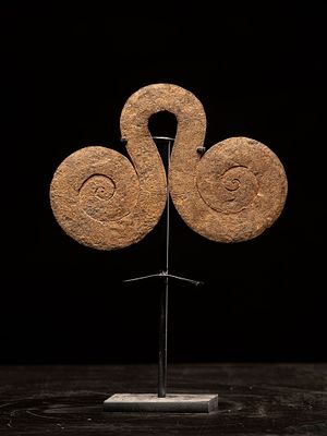 Ritual iron coin. Kirdi people, Cameroon. 19th–20th century. Iron. Dimensions: 20 &times; 8 cm. 