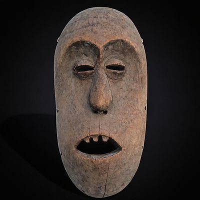 Ritual mask, Togo culture, 20th century. Carved and wood. Elongated ritual mask, representative 