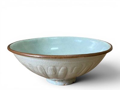 Yingqing bowl, Jingdezhen kilns, China, Northern Song Dynasty. Yingqing glazed ceramic. 