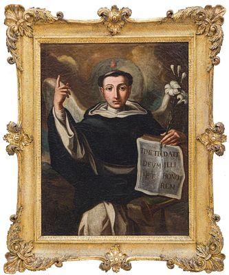 FRANCESCO SOLIMENA (Canale di Serino, 1657 – Barra, 1747), workshop – San Vicente Ferrer. Oil on 
