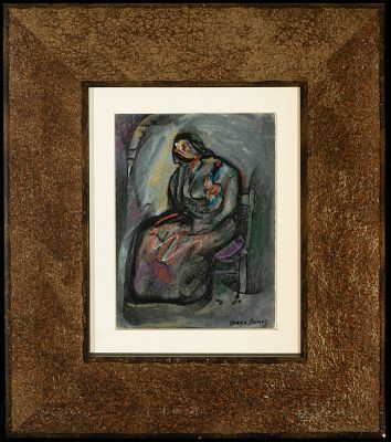 Seated female figure, Signed Jos&eacute; Antonio Serna Ramos, Contemporary Spanish School, 20th Century. 