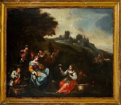French Classical School of the 17th Century - Annunciation. Dimensions: 86 &times; 63 and 96 &times; 83 cm. 