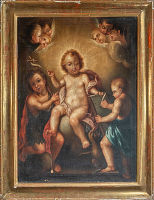 Attributed to Jos&eacute; de Vergara, Valencian School, 18th Century. Oil on canvas. A devotional 