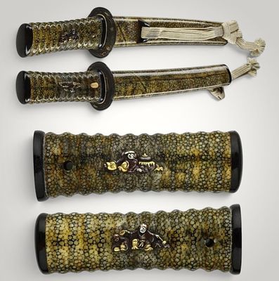 Tantō in shirasaya with koshirae, Bizen no Suke Munetsugu, Japan, Edo period, 19th century. Tama 