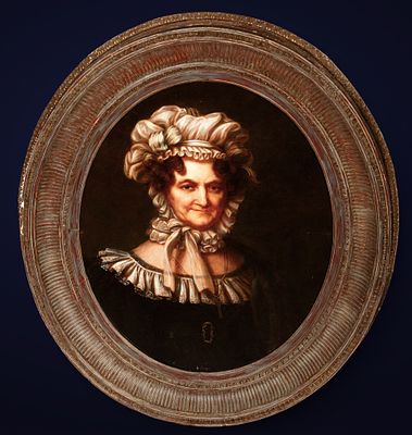 Portrait of a French lady, French school, 18th century. Oil on canvas. Bust portrait of a woman 