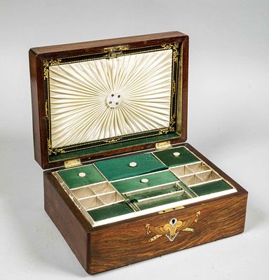 Victorian marquetry chest, English Victorian School, 19th century. Marquetry wood with 