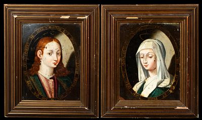EXQUISITE PAIR OF COPPERS - ITALIAN OR FLAMENCO MASTER OF THE 17TH CENTURY. Oil on copper 