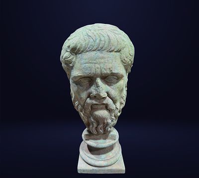 Head of Plato, based on models from the Glyptothek in Munich, Italy, 19th century. Terracotta. 