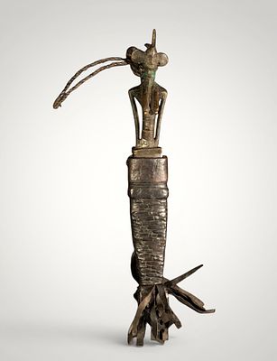 Bronze and steel knife, Benin, 19th-20th centuries. In bronze and steel. 19th-20th centuries