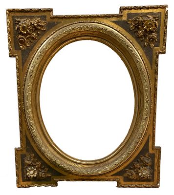 Antiguo marco de madera para espejo o cuadro dorado al oro fino. 103x70 
Antiguo marco de 