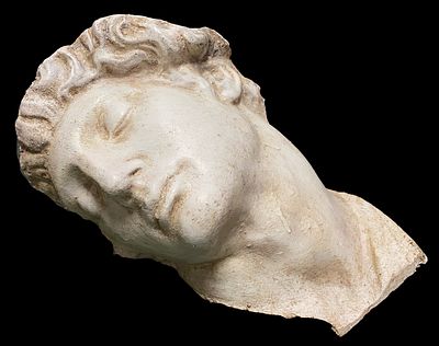 Antigua escayola de la representaci&oacute;n del esclavo de Miguel &Aacute;ngel. XIX. Pieza especial. Antigua 