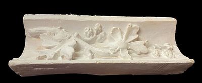Escayola escultor catal&aacute;n, antigua, XIX, motivos vegetales. 27x9x5
. Escayola escultor catal&aacute;n 