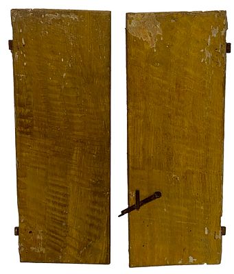 Antiguas puertas de sagrario de madera policromadas. Siglo XVII, barroco. 53x40x2. Antiguas