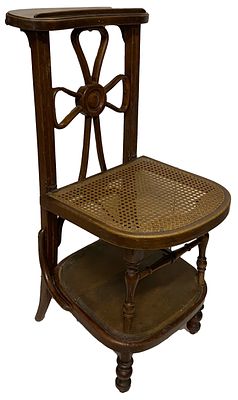 Antiguo reclinatorio, asiento, silla de nogal regulable. XIX. Antiguo reclinatorio de madera de 