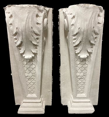 Antigua m&eacute;nsula, repisa, base, columna, pedestal de estuco. Elegante. 75x30x20. Antigua m&eacute;nsula 