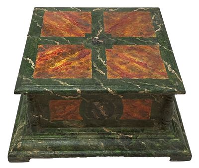 Antigua peana, repisa, pedestal, columna policromada. Suelos mosaicos del Vaticano. 38x38x18.
. A 