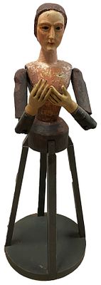 Antigua virgen vestidera de madera, talla, cap i pota, capipota. S. XVIII. 70 cm. 
Antigua 