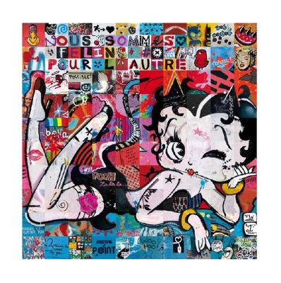 Ary Kp - Nous sommes &laquo; f&eacute;lins &raquo; pour l’autre… Gicl&eacute;e originale sur papier couch&eacute; mat moderne 