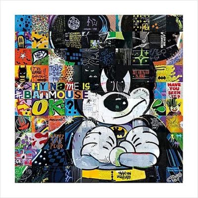 Ary Kp - My Name Is Batmouse ! Gicl&eacute;e originale sur papier couch&eacute; mat moderne 200 g Sign&eacute;e et 