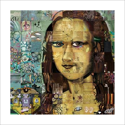 Ary Kp - Comme un air de Mona… Affiche originale sur papier couch&eacute; mat moderne 170 g S&eacute;rie 