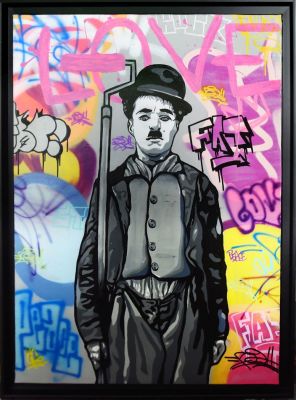 FAT - Charlie Chaplin I Original giclee on satin 250 gm2 paper Hand signed & numbered by the 