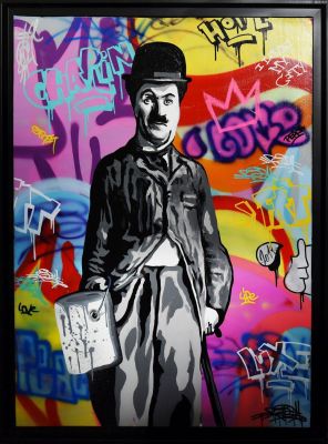 FAT - Charlie Chaplin II Original giclee on satin 250 gm2 paper Hand signed & numbered by the 