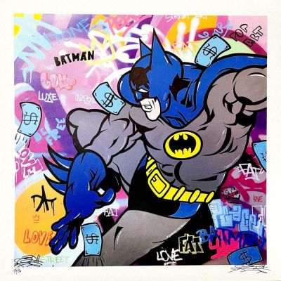 FAT - Batman Offset lithograph on 240g Fine Arts paper Hand signed and numbered /50 ex Very 