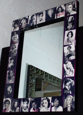 Miroir Mosaique Hollywood Miroir 90 x 71 cm Laqu&eacute; Sur bois Mirror 90 x 71 cm Lacquered On wood