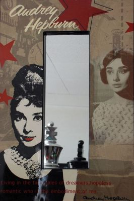 Miroir Hepburn Miroir 90 x 60 cm Laqu&eacute; Sur bois Mirror 90 x 60 cm Lacquered On wood