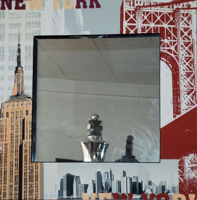 Miroir New York Miroir 80 x 80 cm Laqu&eacute; Sur bois Mirror 80 x 80 cm Lacquered On wood