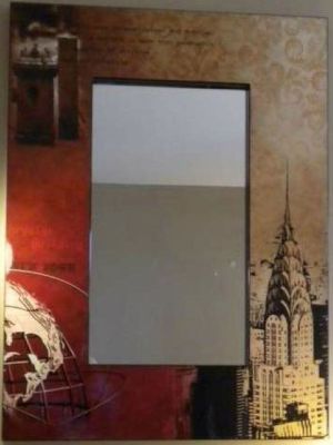 Miroir New York Miroir 120 x 90 cm Laqu&eacute; Sur bois Mirror 120 x 90 cm Lacquered On wood