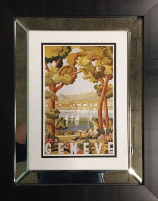 Poster Gen&egrave;ve Affiche 60 x 46 cm Encadr&eacute;e Poster 60 x 46 cm Framed