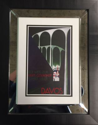 Poster Davos Affiche 60 x 46 cm Encadr&eacute;e Poster 60 x 46 cm Framed