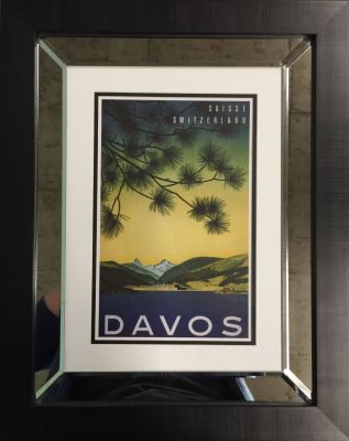 Poster Davos Affiche 60 x 46 cm Encadr&eacute;e Poster 60 x 46 cm Framed