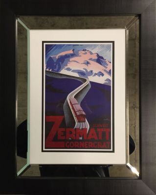 Poster Zermatt Affiche 60 x 46 cm Encadr&eacute;e Poster 60 x 46 cm Framed