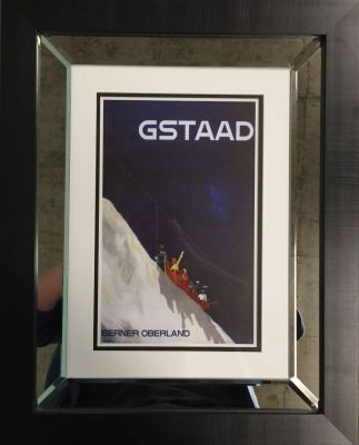 Poster Gstaad Affiche 60 x 46 cm Encadr&eacute;e Poster 60 x 46 cm Framed