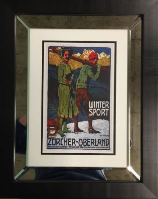 Poster Winter Sports Affiche 60 x 46 cm Encadr&eacute;e Poster 60 x 46 cm Framed