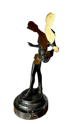 Arman - Divided David, 1989 Bronze sculpture with green and gold patina, signed "Arman" and 