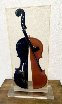 Arman - Danse du feu, 1997 Wood in resin Signed "Arman" on a metal plate and numbered Limited 