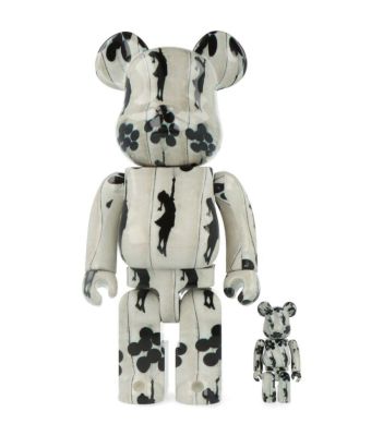 BE@RBRICK - Bearbrick Flying Balloons Girl 400% + 100% 2022 Vinyl Art Toy 28 &times; 13 &times; 10 cm Comes 