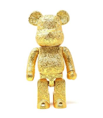 BE@RBRICK - Bearbrick Royal Selangor Arabesque Golden 400% Metal Art Toy 28 cm Comes in 