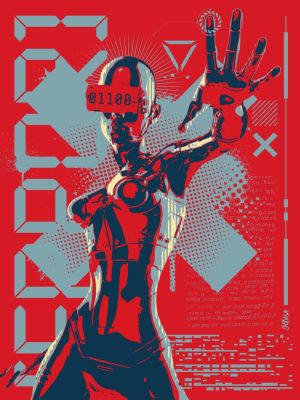 Humanoid error_Gothsa&copy;. Dibond finish, delivered with wall mount, Certificate of authenticity 