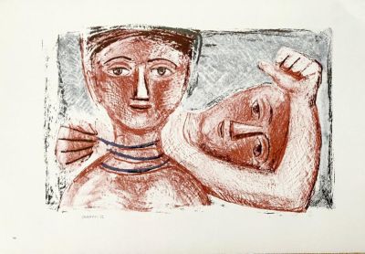 Massimo Campigli - Amiche, 1952 Color lithograph on paper, plate signed, not numbered Extracted 