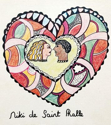 Niki de Saint Phalle - Heart, 1971 Color lithograph on paper (unsigned, unnumbered) Publisher: 