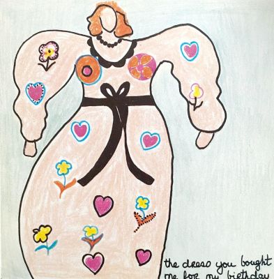 Niki de Saint Phalle - The Dress, 1971 Color lithograph on paper (unsigned, unnumbered) 