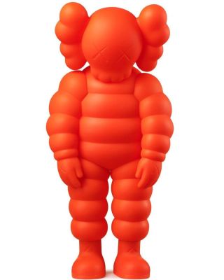 KAWS - What Party (Orange), 2020 Vinyl Art Toy in original box stamped under the foot. Very 