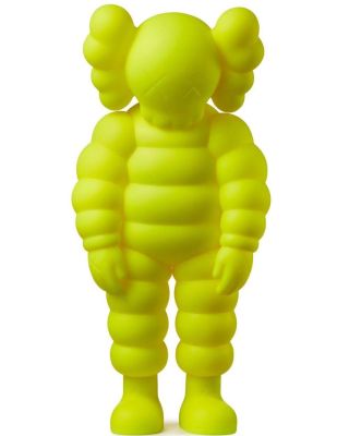 KAWS - What Party (Yellow), 2020 Vinyl Art Toy in original box stamped under the foot. Very 