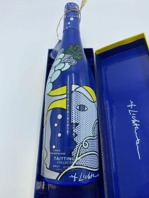 Champagne TAITTINGER - 1985 Design ROY LICHTENSTEIN 1 Boutielle Avec boite d'origine R&eacute;gion : 