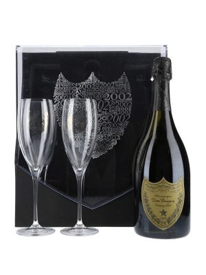 Dom P&eacute;rignon Andy Warhol - 2002 1 bouteille avec coffret d'origine et flutes Edition limit&eacute;e 